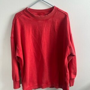 Aerie Red Crew Neck Sweatshirt